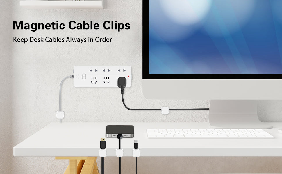 Clip Manético para Cables (6 unidad)