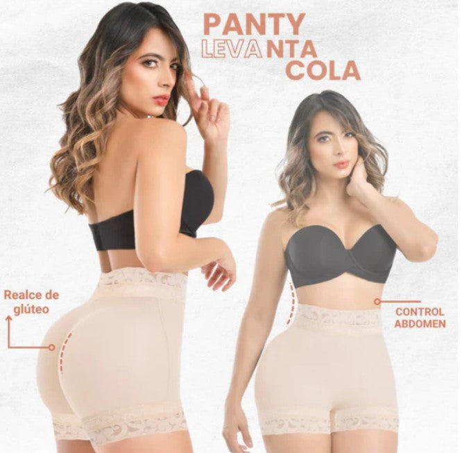 Panty Levanta Cola con Faja Control de Abdomen Invisible